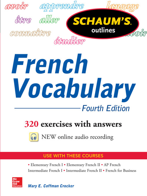 Title details for Schaum's Outline of French Vocabulary by Mary Coffman Crocker - Wait list